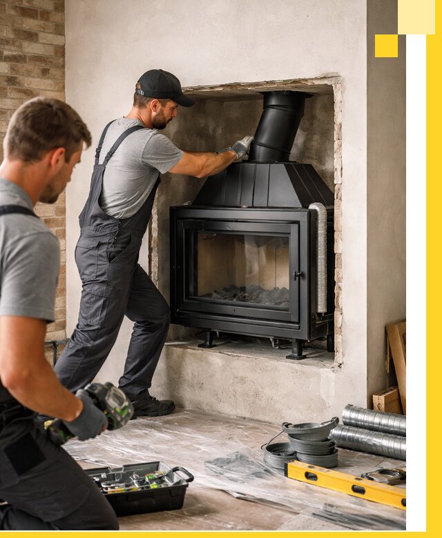 Установка каминных топок в Троицке: монтаж, подключение