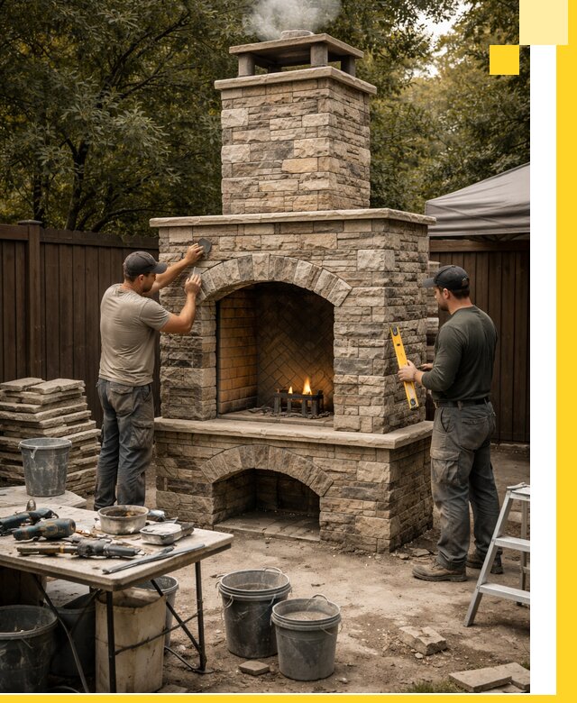 Проектирование и установка уличных каминов в Троицке