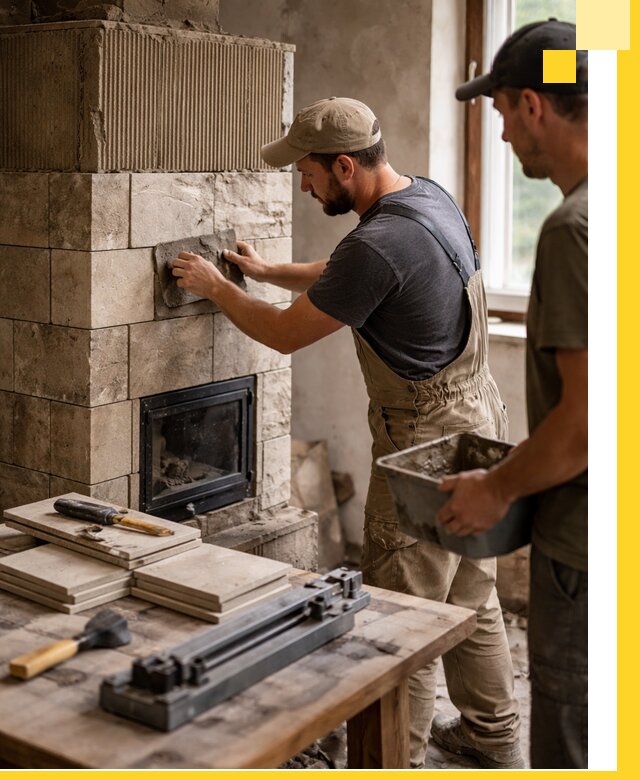 Профессиональная облицовка печей в Троицке: керамика и камень