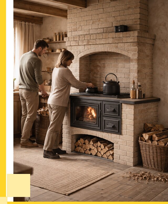 Печи с плитой в Троицке от 46400 р. | ЭриданТрц — кирпичная печь