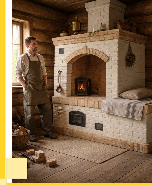 Русские печи с лежанкой под ключ в Троицке от 154665 р. ЭриданТрц