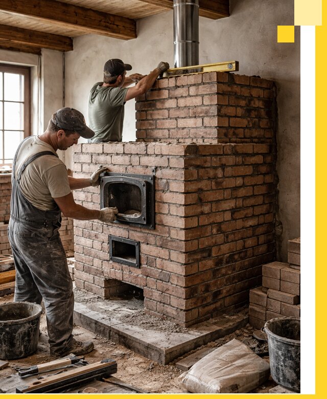 Печи для загородного дома под ключ в Троицке — монтаж и сервис