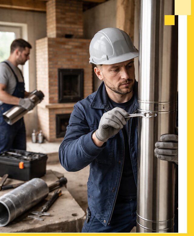 Профессиональный монтаж дымоходов для печей в Троицке