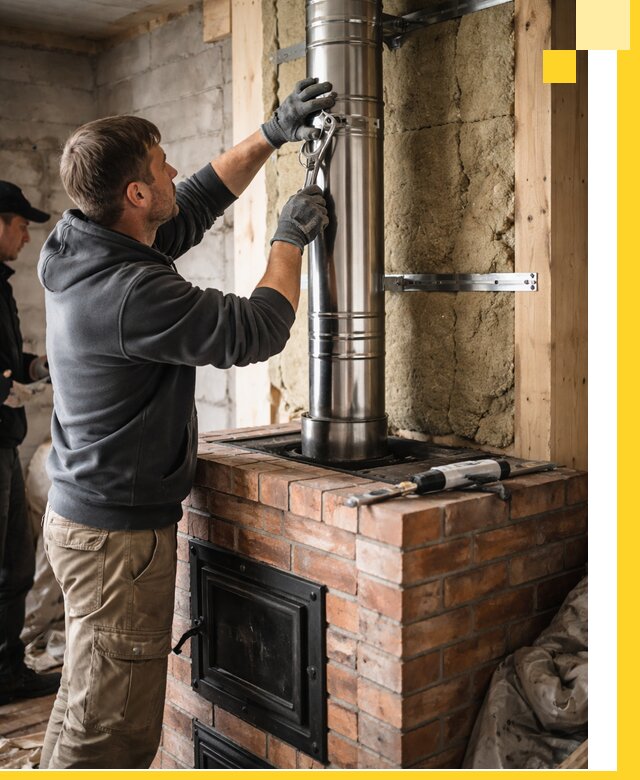 Изготовление и монтаж печей и дымоходов под ключ в Троицке