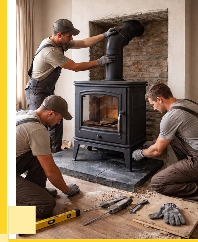 Монтаж печи камина в частном доме в Троицке от 25778 р. | ЭриданТрц