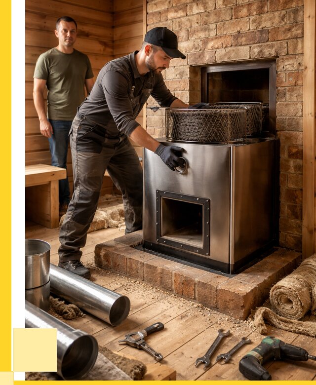 Монтаж банных печей под ключ в Троицке от 18560 р., ЭриданТрц