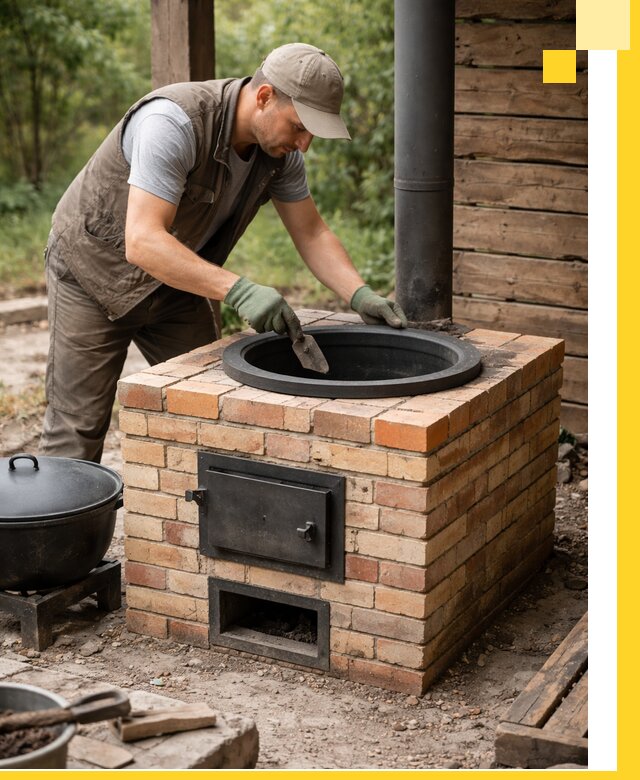 Изготовление и установка печей для казана в Троицке под ключ