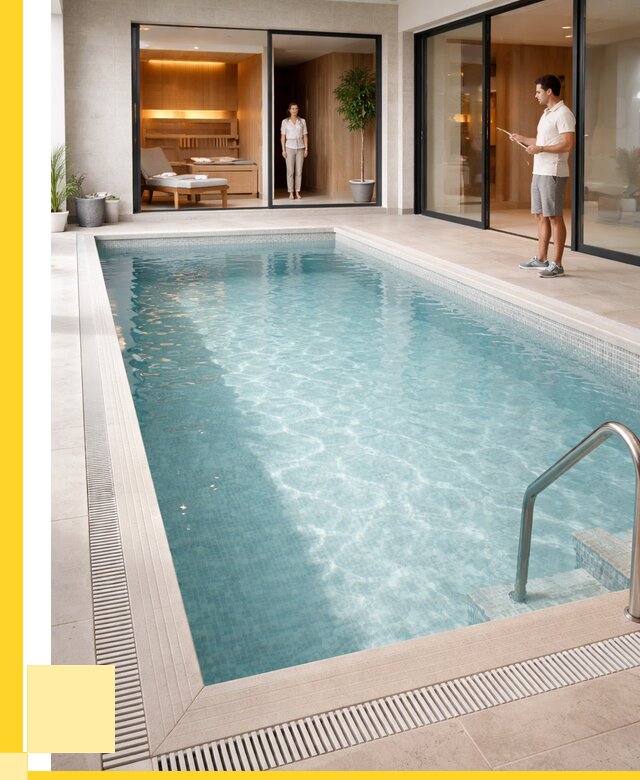 Отделка бассейна пленкой ПВХ в Троицке от 3609 р. - ЭриданТрц