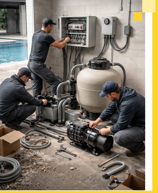 Профессиональный монтаж оборудования для бассейнов в Троицке