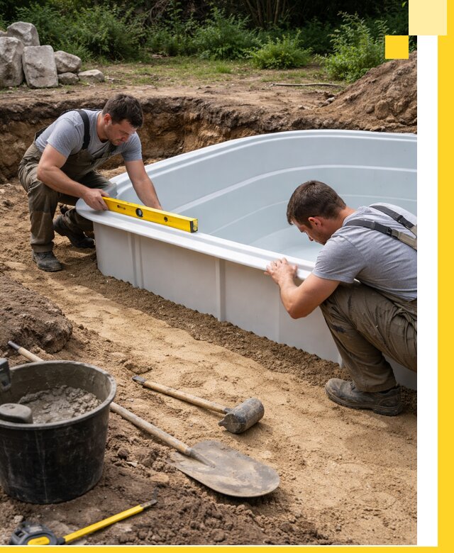 Производство и установка пластиковых бассейнов в Троицке под ключ