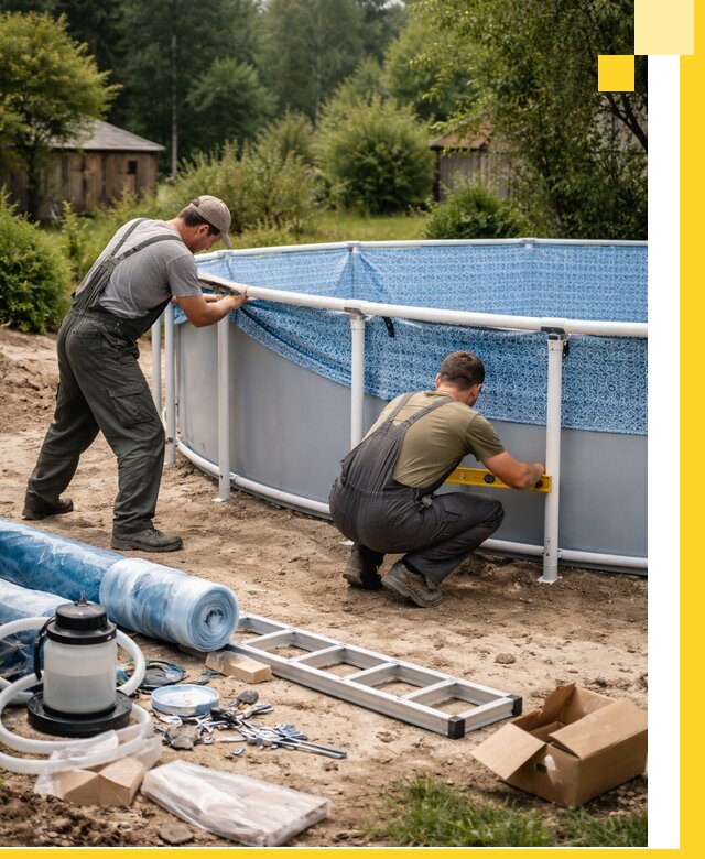 Установка и монтаж каркасных бассейнов в Троицке под ключ