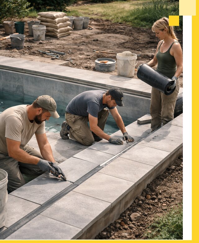 Строительство и монтаж уличных бассейнов под ключ в Троицке