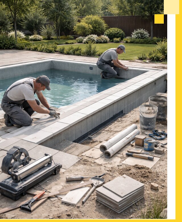 Строительство открытых бассейнов под ключ в Троицке профессионально