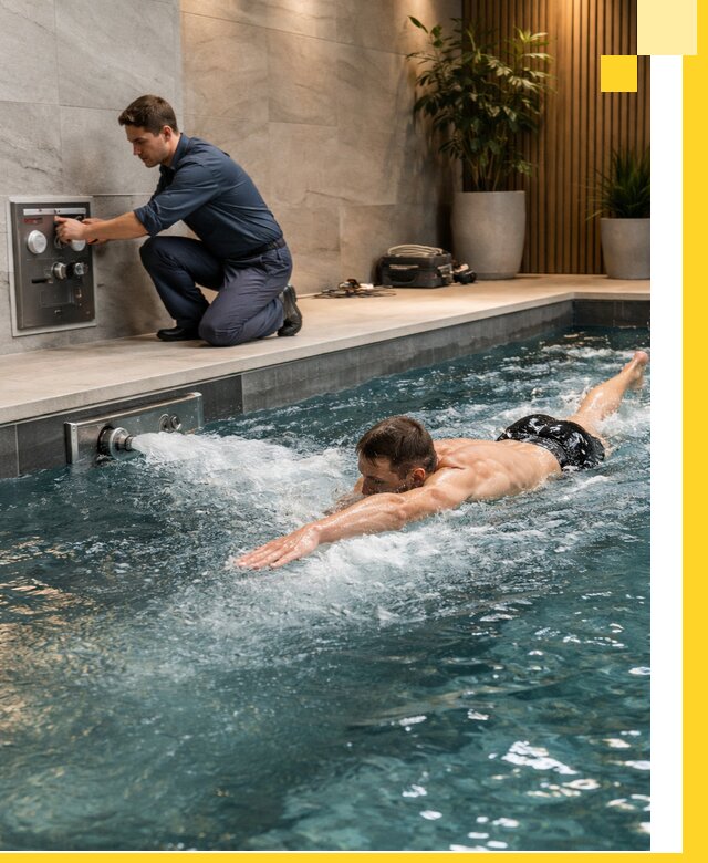 Проектирование и монтаж бассейнов с противотоком в Троицке