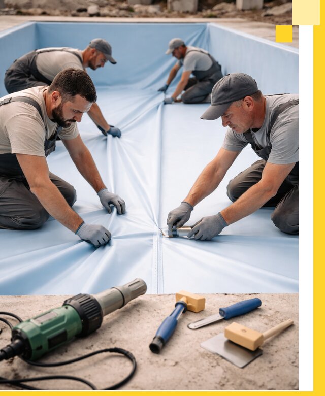 ПВХ пленка для бассейнов с монтажом и гарантией в Троицке