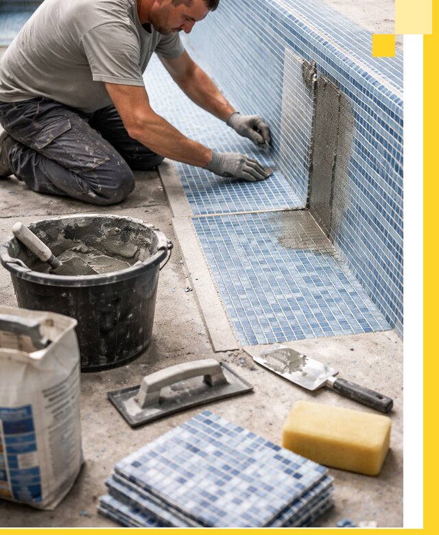 Укладка и ремонт мозаики для бассейнов под ключ в Троицке