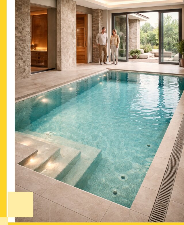 Бассейн во дворе в Троицке: проект, отделка от 1237320 р. | ЭриданТрц