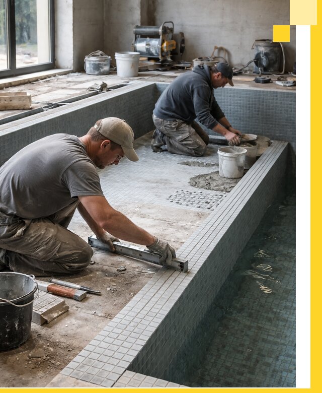 Строительство бассейна в частном доме в Троицке под ключ