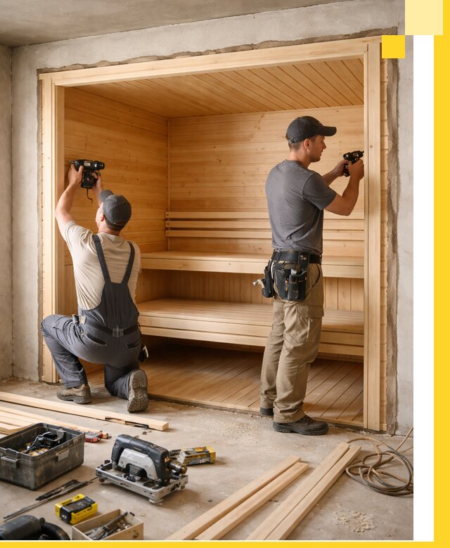 Монтаж саун под ключ в Троицке — проектирование и установка