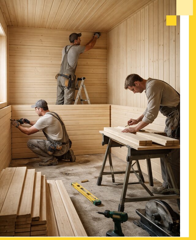 Обшивка саун в Троицке из натуральной древесины под ключ