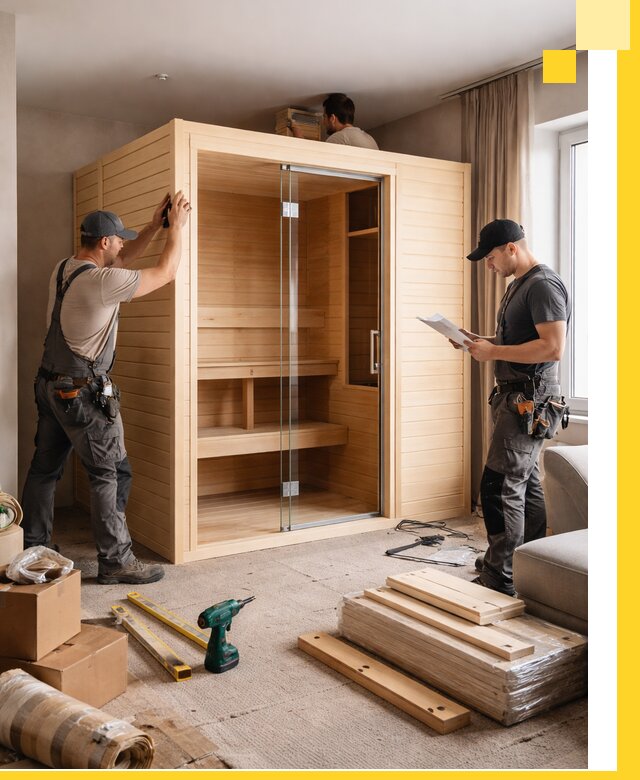 Установка и благоустройство саун в квартире в Троицке