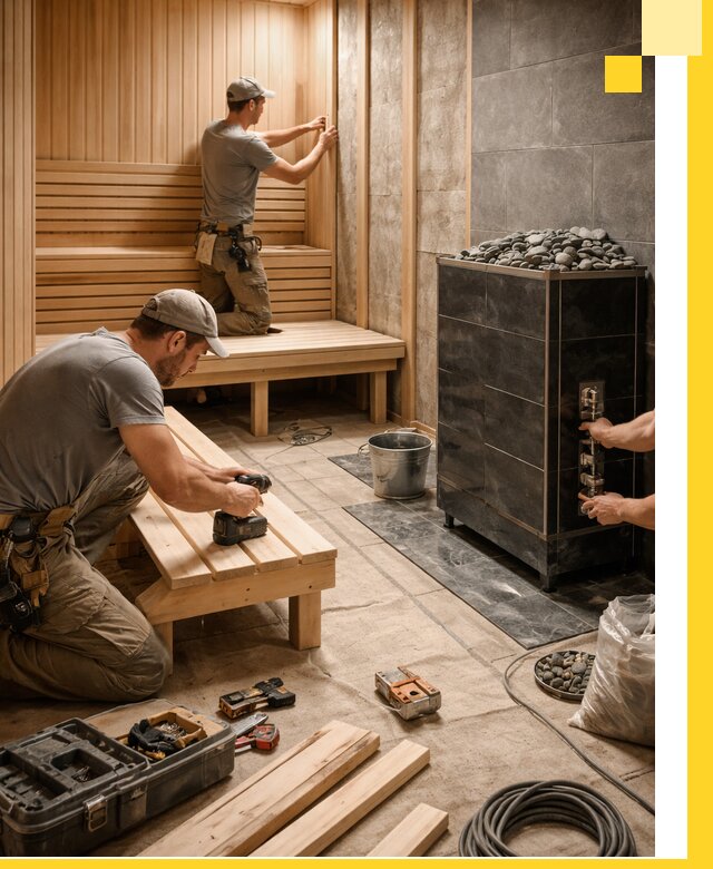 Дизайн и строительство интерьерных саун под ключ в Троицке