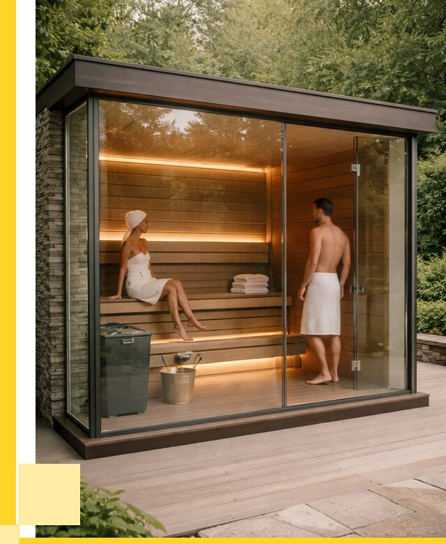 Сауна стеклянная и двери для сауны в Троицке от 257775 р. | ЭриданТрц