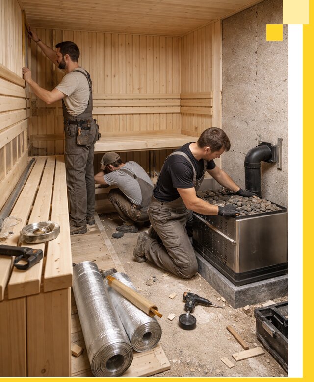 Индивидуальные сауны на заказ в Троицке под ключ, проект и монтаж