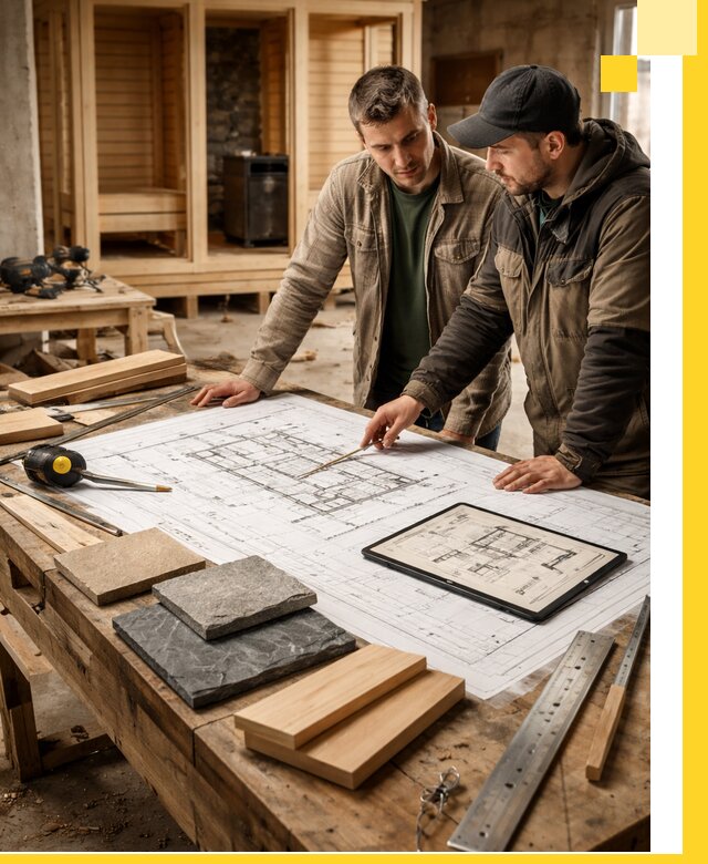 Проекты бань под ключ и планы строительства в Троицке