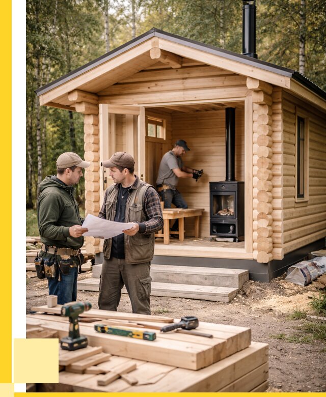 Монтаж бань под ключ в Троицке — от 206220 р. | ЭриданТрц