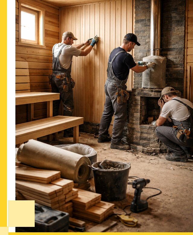 Ремонт бань под ключ в Троицке от 46400 р. | ЭриданТрц