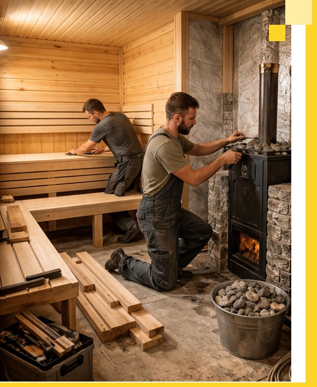 Дизайн и строительство интерьеров бань под ключ в Троицке