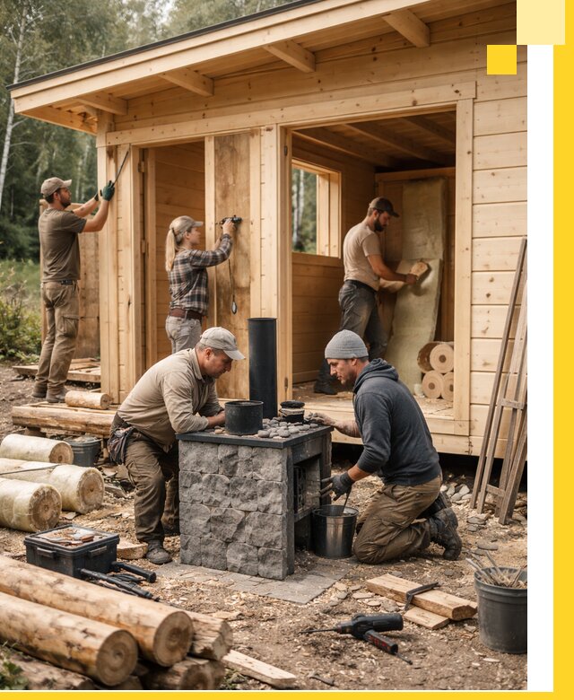 Купить баню под ключ в Троицке строительство монтаж отделка