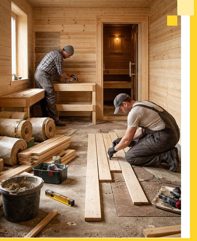 Индивидуальный проект бани с комнатой отдыха под ключ в Троицке