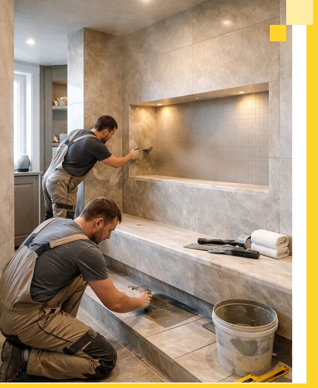 Профессиональное строительство хамама в квартире в Троицке