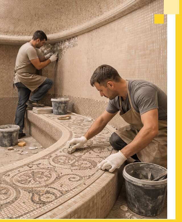 Плитка для хамама в Троицке, укладка, подбор и поставка